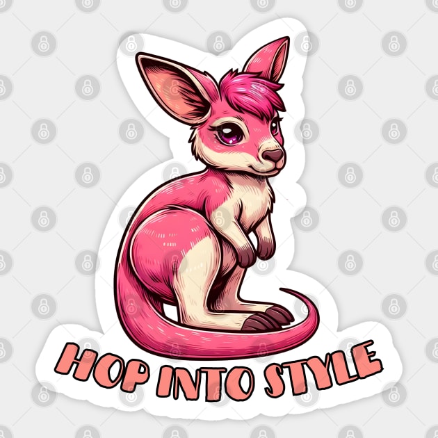 Kangaroo hairstylist Sticker by Japanese Fever